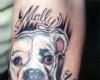 Face dog tattoo