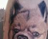 Dog tattoo with name