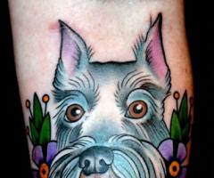 Funny dog tattoo