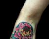 Flor de loto en el pie