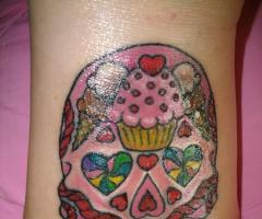 Candy and cupcakes Skull