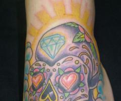 Diamond Heart Skull
