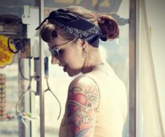 Fashion vintage tattoo girl