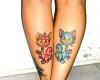 Lindas as tattoos gato nas pernas