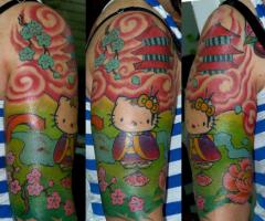 Hello Kitty estilo geisha