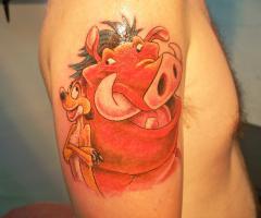 Tatuaje de Timón y Pumba