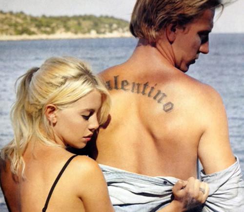 Tatuaje de Maxi Lopez Valentino en la espalda