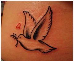 Tatuaje de la paloma de la paz
