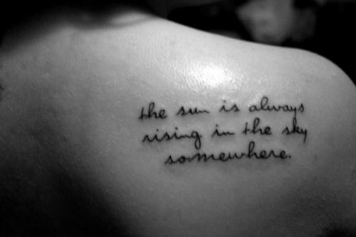 The sun is always rising in the sky somewhere