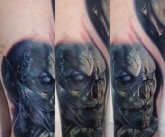 Realistic demonic tattoo