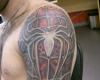 Spiderman half sleeve tattoo