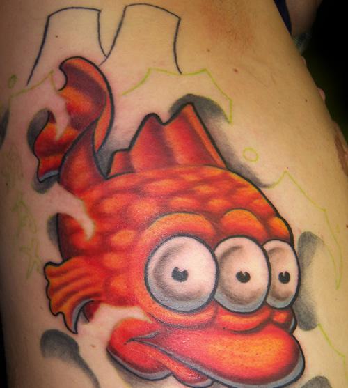 The Simpsons Blinky tattoo