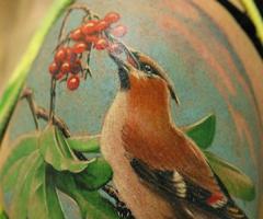 Realistic Bird Tattoo by Remigijus Cizauskas