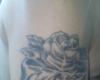 Rosa con iniciales