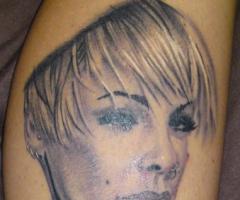 Pink portrait tattoo picture