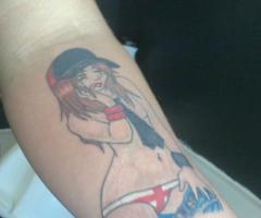 Manga women arm tattoo