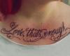 Love that's enough on chest