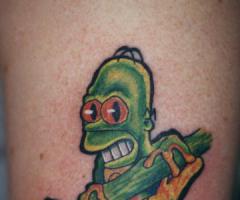 Homero Simpson en version rana