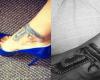 Rihanna gets a falcon on her ankle