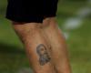 Tatuaje de Fidel Castro en la pantorrila de Diego Maradona