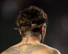 David Beckham back tattoos