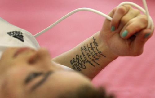 Karine Sergerie arm tatto 2012 London Olympics