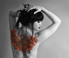 Tattoo phoenix full back