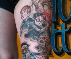 Harry Potter book tattoo