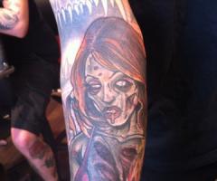 Sexy zombie slevee tattoo