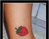 Tatuagem de morango no tornozelo