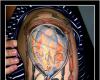 Tatuagem de ampulheta new school