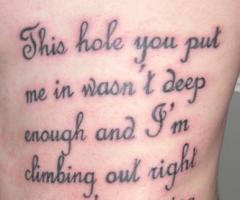 My Chemical Romance quote tattoo