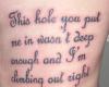 My Chemical Romance quote tattoo