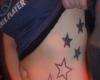 Stars tattoo on the rib