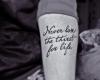 Never lose the thirst for life