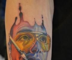 Richard's Johnny Depp In Fear and Loathing in Las Vegas colour portrait tattoo