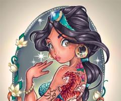 Jasmine disney princess illustration