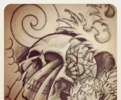 japanese style skull
