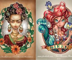 Frida Kahlo and the little mermaid