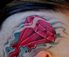 blood diamond on head
