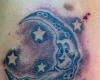 Moon and star tattoo