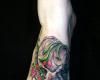 Flowers and skull on foot