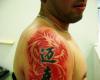 Letras chinas y dragon en color rojo