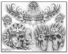 Dioses aztecas en diseños de tatuajes