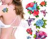 mariposas con flores diseños de tatuajes a color