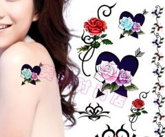 Roses and tribal image tattoo art