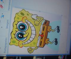Bob Esponja pantalones cuadrados boceto a color