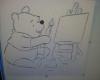winnie the pooh black and white drawing