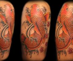koy fish art tattoo
