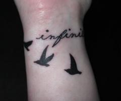 Infinite and birds tattoo